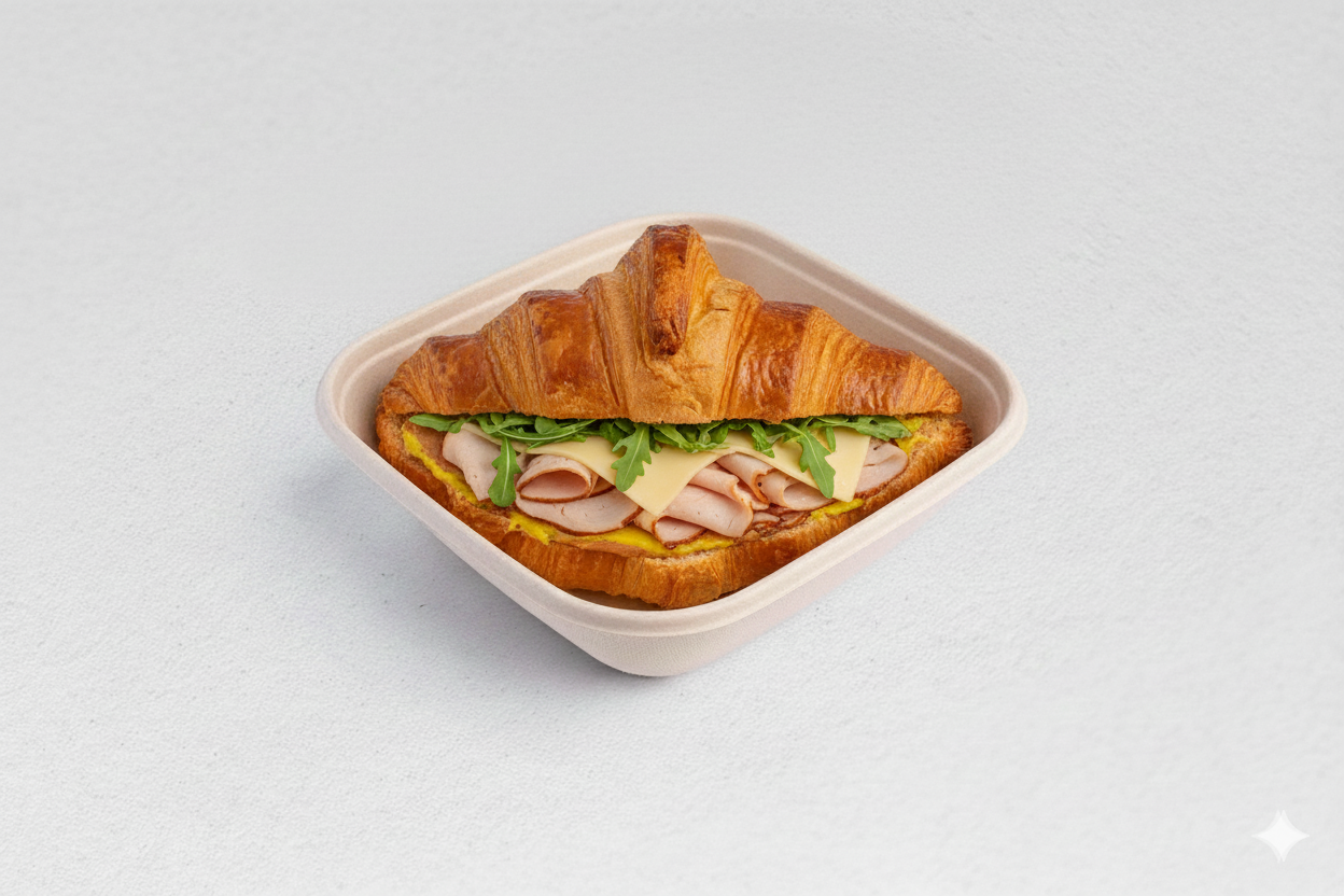 Croissant with Turkey and Cheese