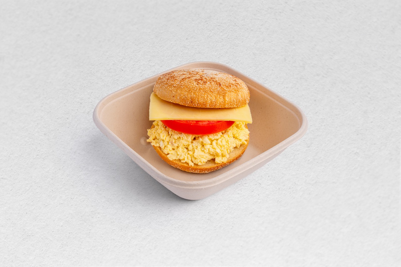 English Muffin with Egg Tomato and Cheese