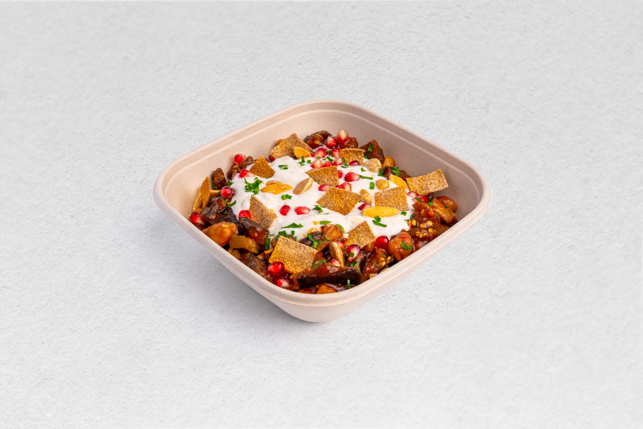 Vegetarian Eggplant Fatteh